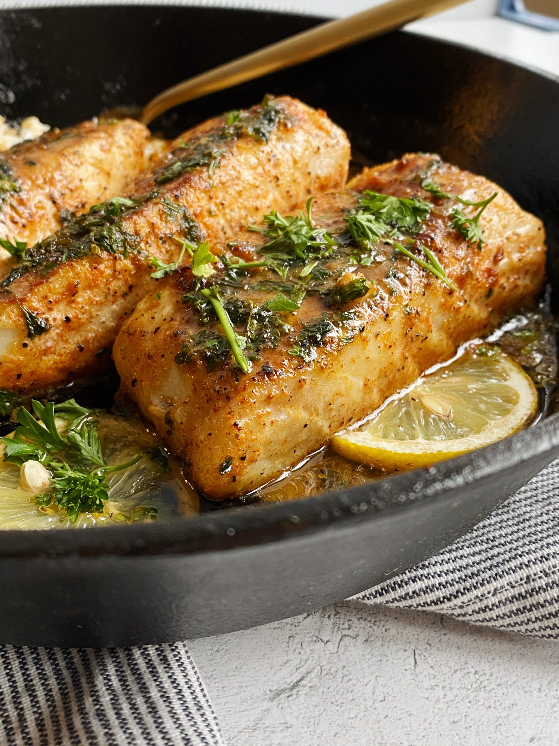 SAUTEED FISH WITH GARLIC