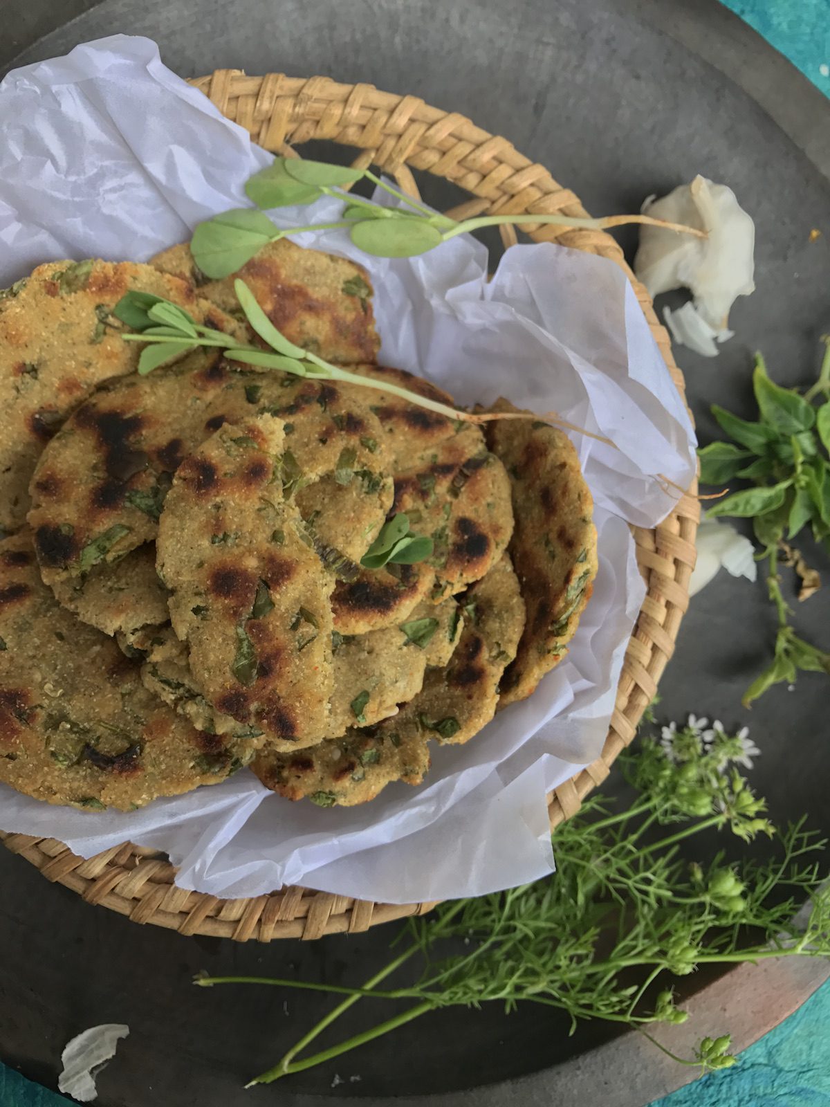 GLUTEN FREE METHI/ PALAK THEPLA