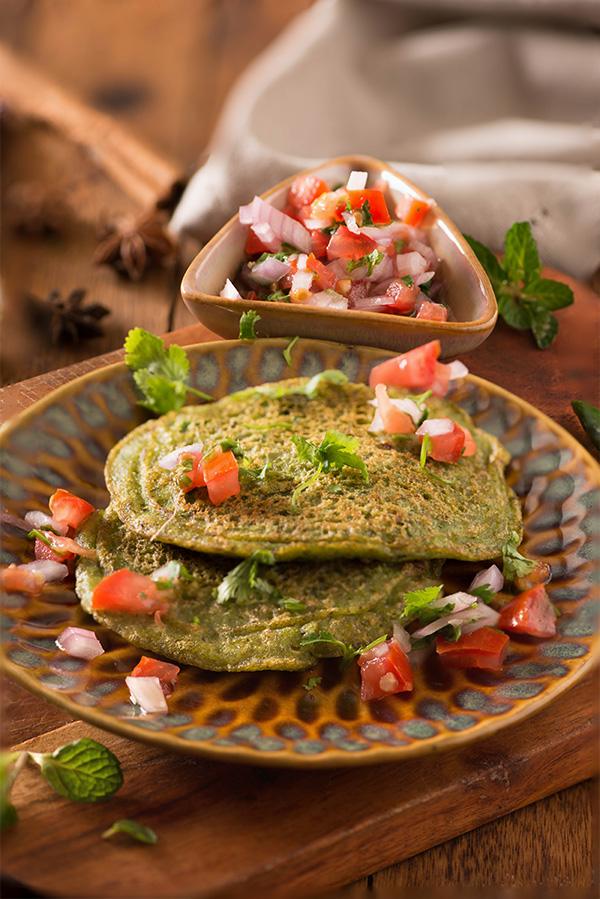 MIXED DAL CHILLA WITH VEGGIES