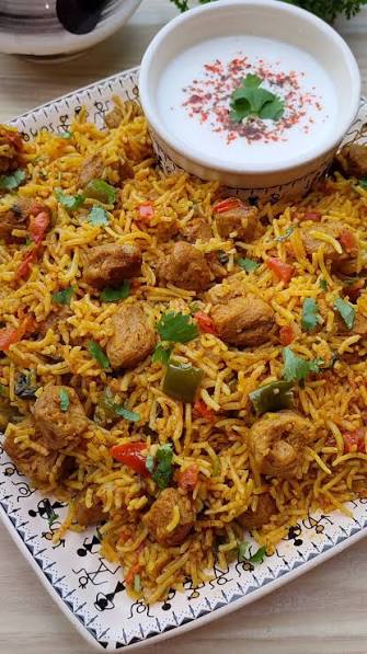 Soya chunks pulav