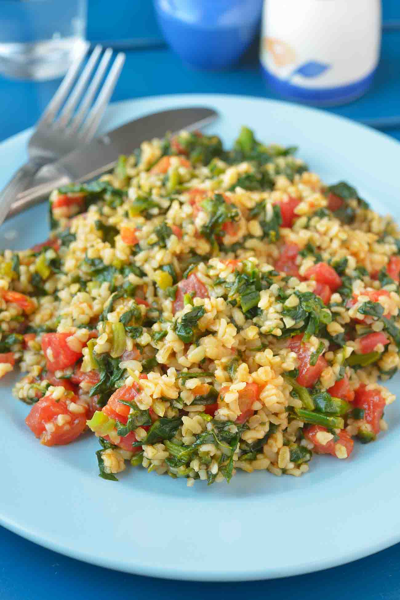 spinach and millet pulao