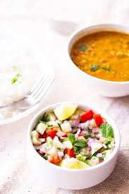Paneer salad with cucumber tomato and beetroot