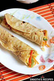 Mixed vegetable wheat chapati roll