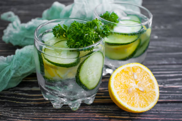 Lemon Cucumber Mint Parsley Detox Water