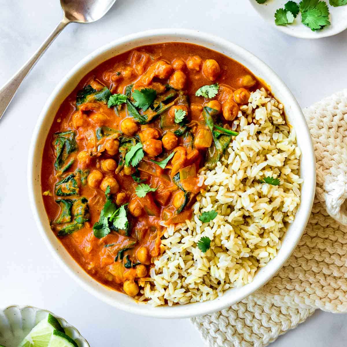 Chickpea and Spinach Curry