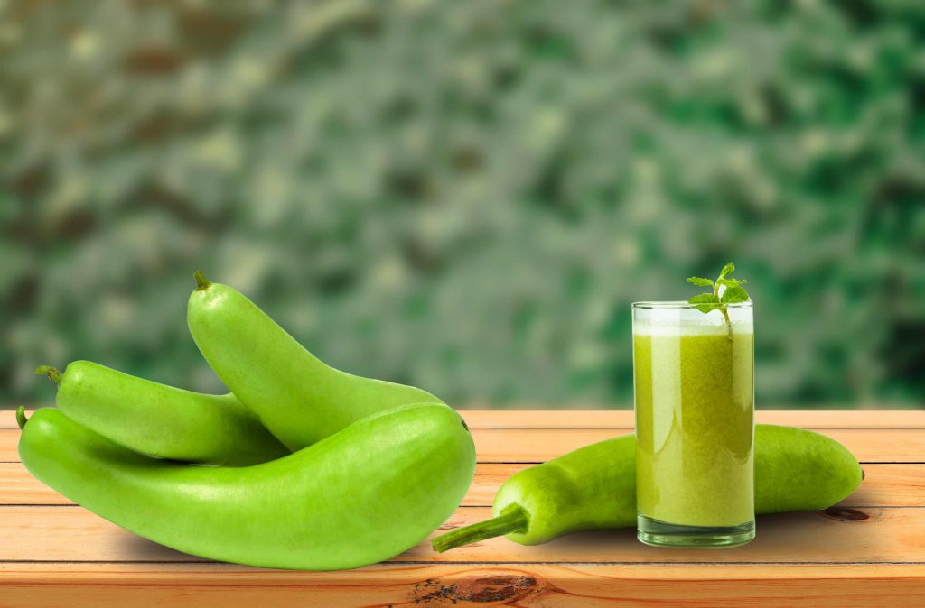 Bottle Gourd and Mint Smoothie