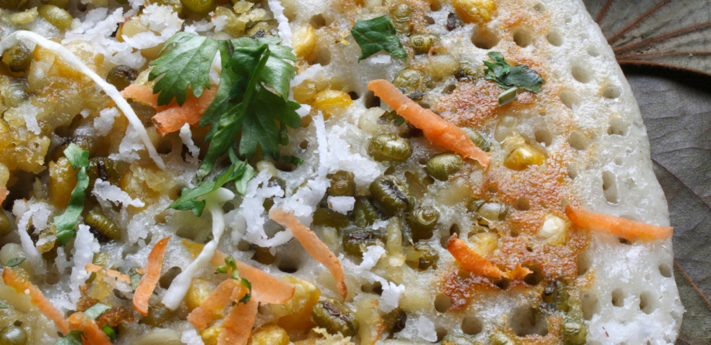 Masoor Dal Dosa with Vegetables