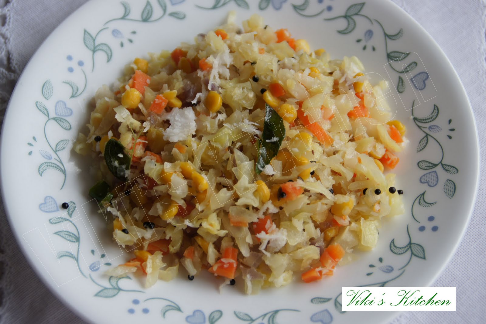 CABBAGE AND CARROT PORIYAL