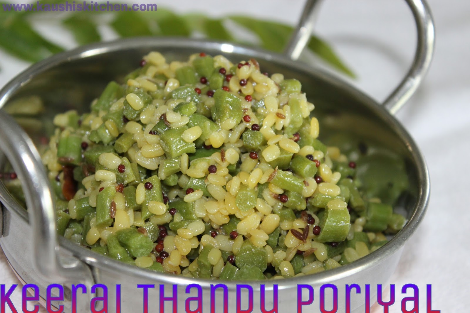 STEM SPINACH PORIYAL