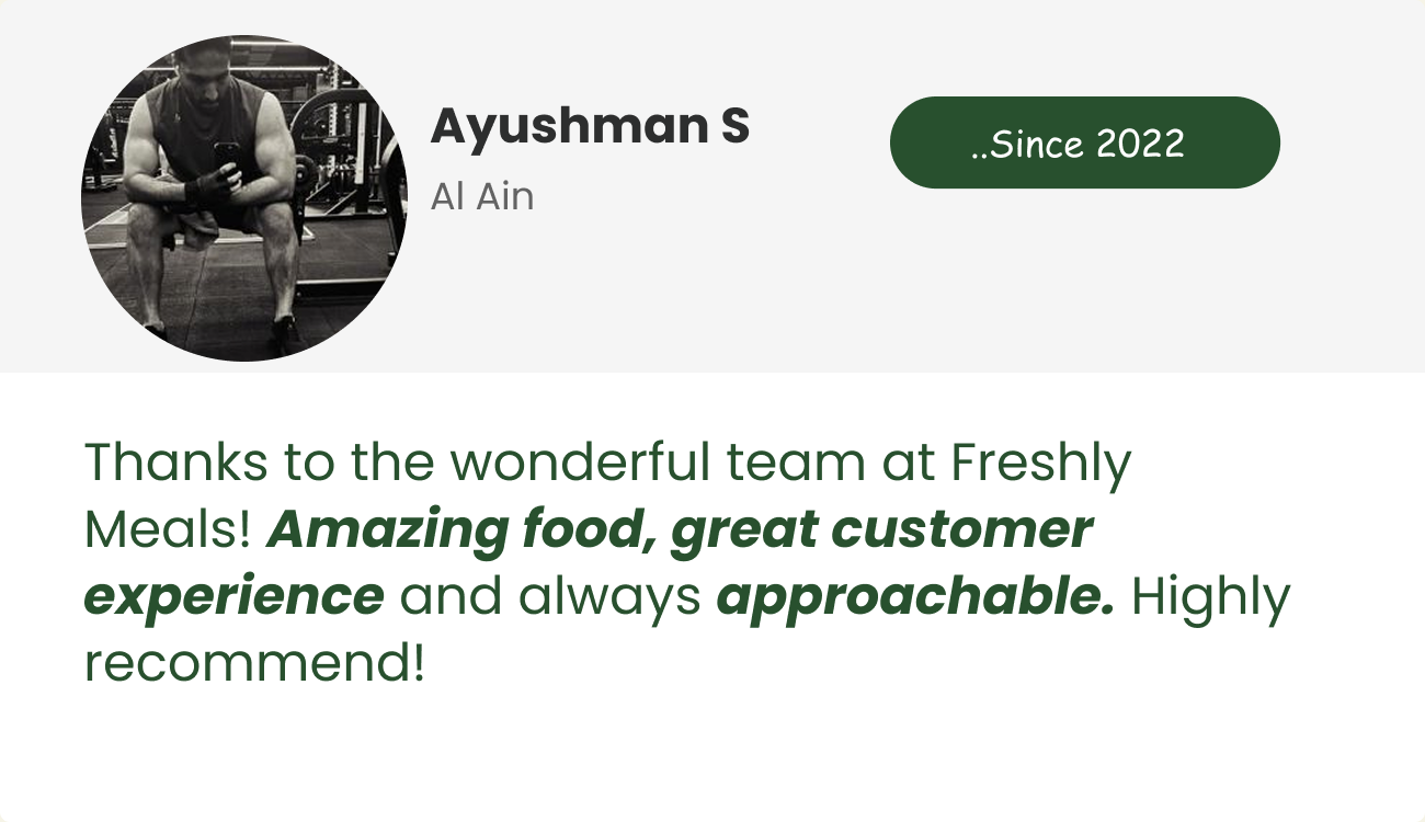 Freshly Meals  | Testimonials