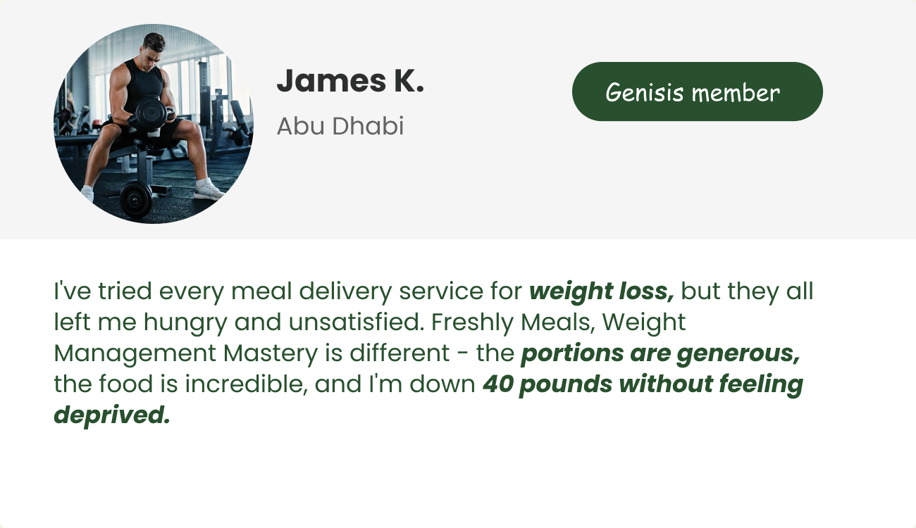 Freshly Meals  | Testimonials