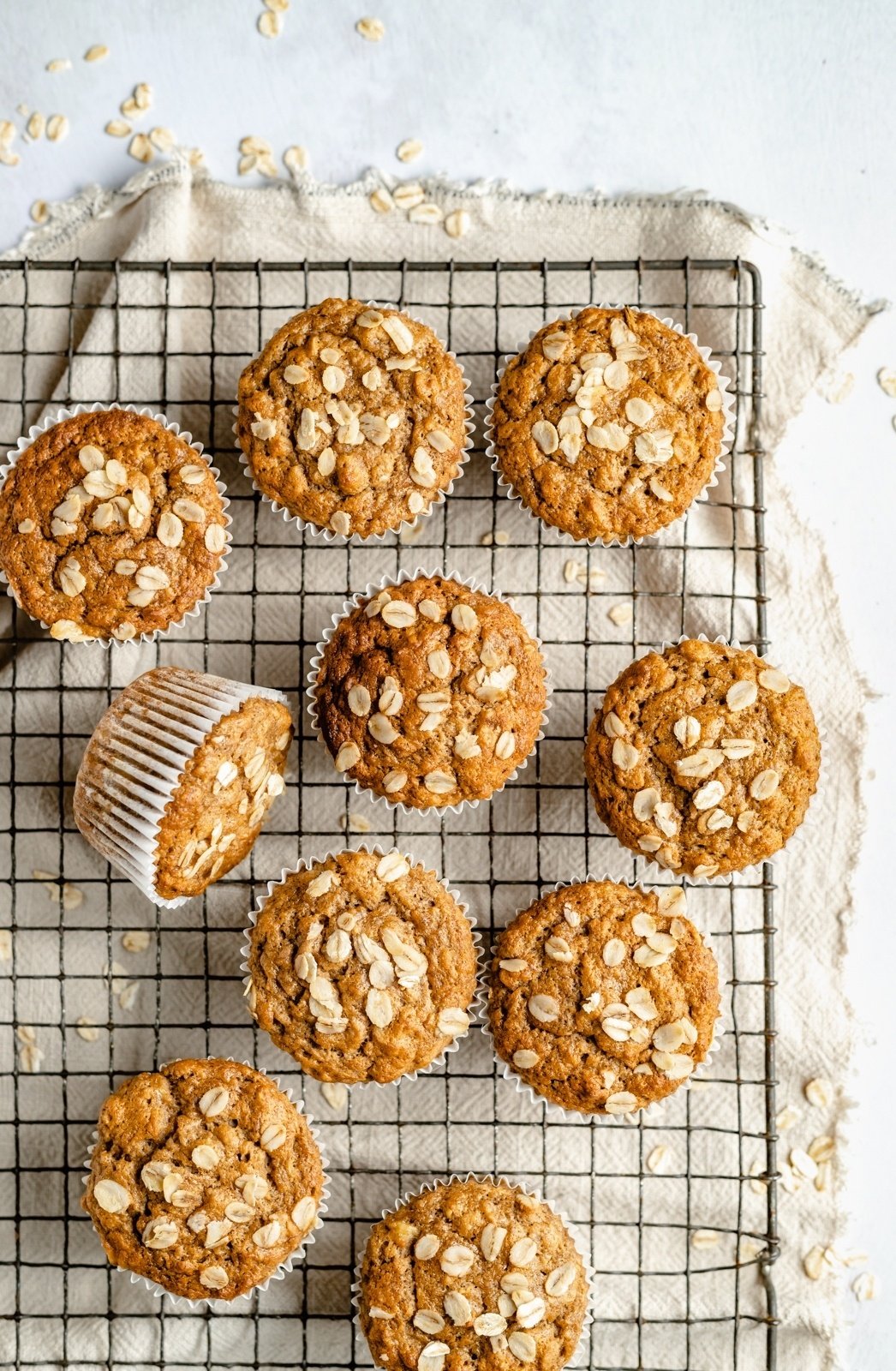 Banana oats meal flaxseed muffins